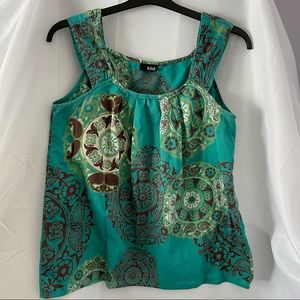 A.N.A  Green Design Tank Blouse
